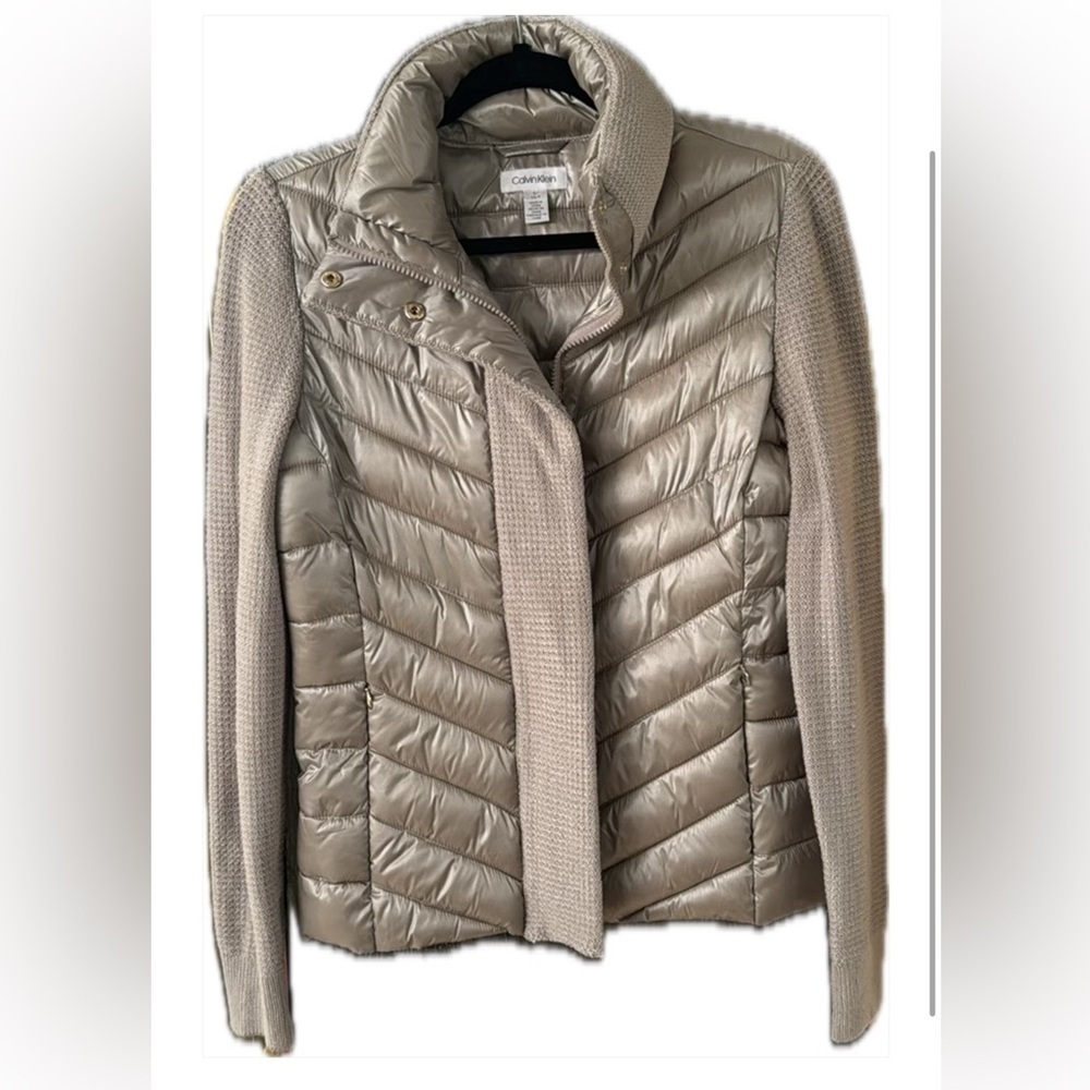 NWOT Calvin Klein Women’s Shimmery Cream Jacket